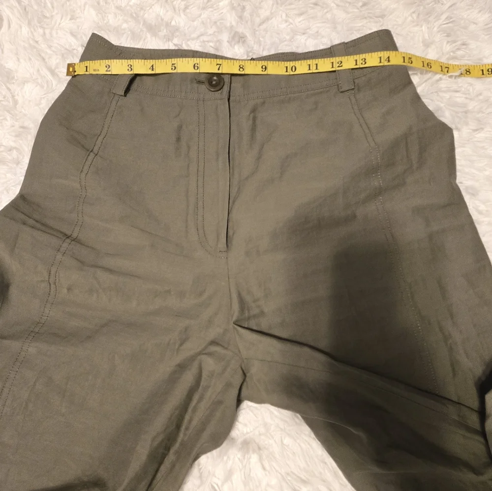 NWOT Zara Straight Leg Pants Women's Size Small Color Olive Green